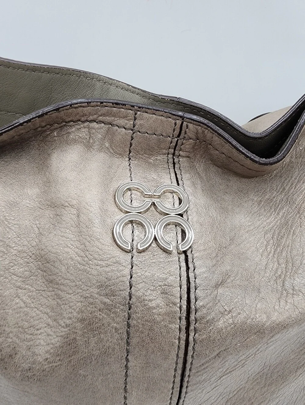 Coach Colette Metallic Leather Hobo Bag Gold Silver 16442 Y2K Vintage 2010